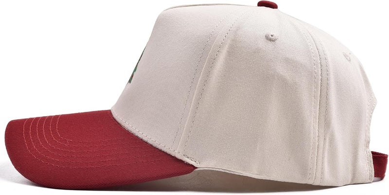 Erying Christmas Trucker Hat for Women Men Two Tone Vintage Embroidered Baseball Cap Funny Gift - Image 3